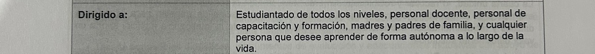 Fragmento de la foto 47. Curso 5, p. 1: a quién se dirige. El recuadro marca el detalle señalado en el hallazgo.