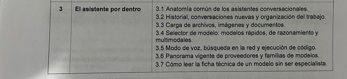 Fragmento de la foto 10. Curso 1, p. 4: el tema 3 termina con 3.7. El recuadro marca el detalle señalado en el hallazgo.