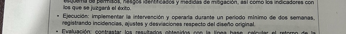 Fragmento de la foto 34. Curso 3, p. 8: dos semanas en operación. El recuadro marca el detalle señalado en el hallazgo.